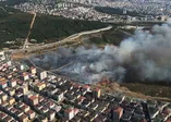 İstanbul'da askeri alanda korkutan yangın