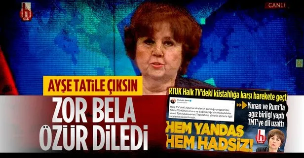 Halk TV’de Türk Mukavemet Teşkilatı’nı hedef alan Ayşenur Arslan zor bela özür diledi