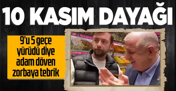 Ümit Özdağ'dan 10 Kasım'da Kapalıçarşı'da bir vatandaşı darbeden kişiye tebrik ziyareti