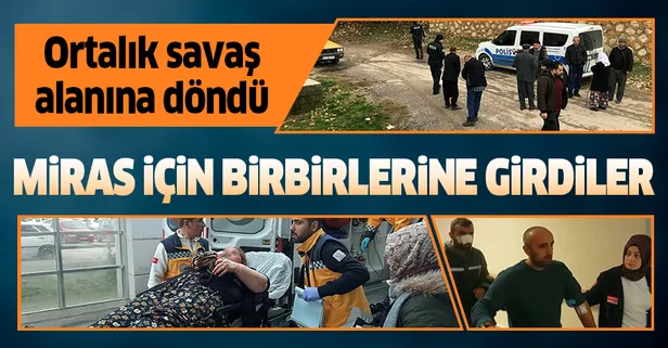 Miras için taşlı-sopalı kavga