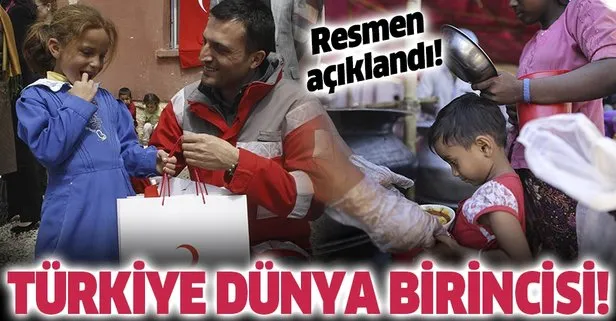 Resmen açıklandı: Türkiye yardımda dünya birincisi