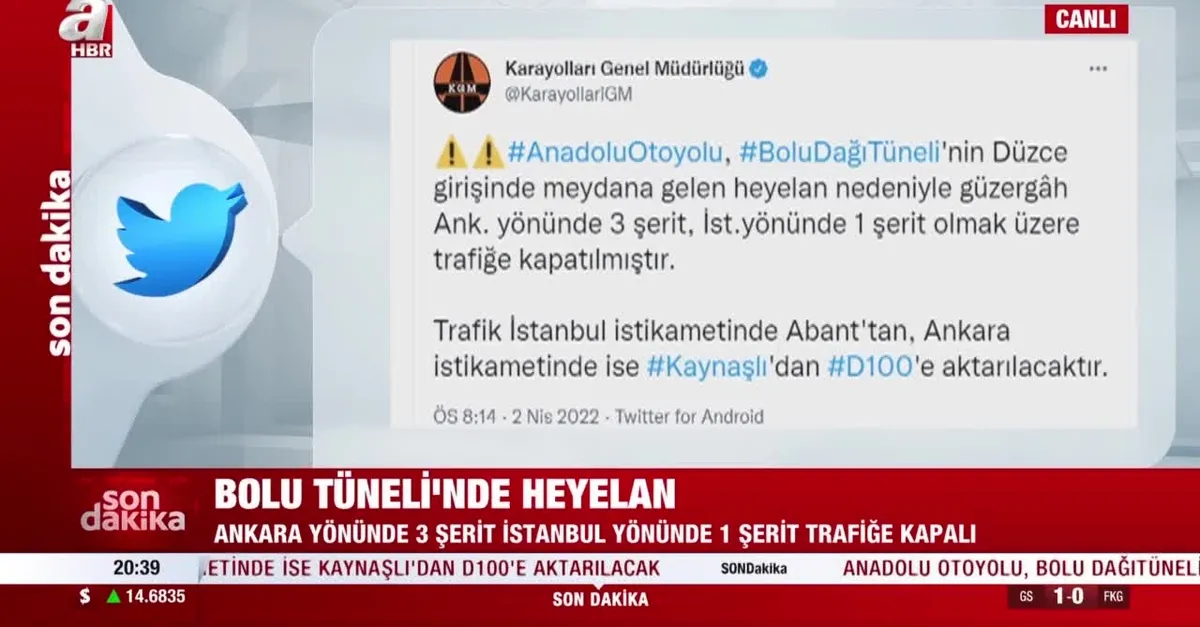 Bolu Dağı Tüneli Düzce girişinde heyelan!