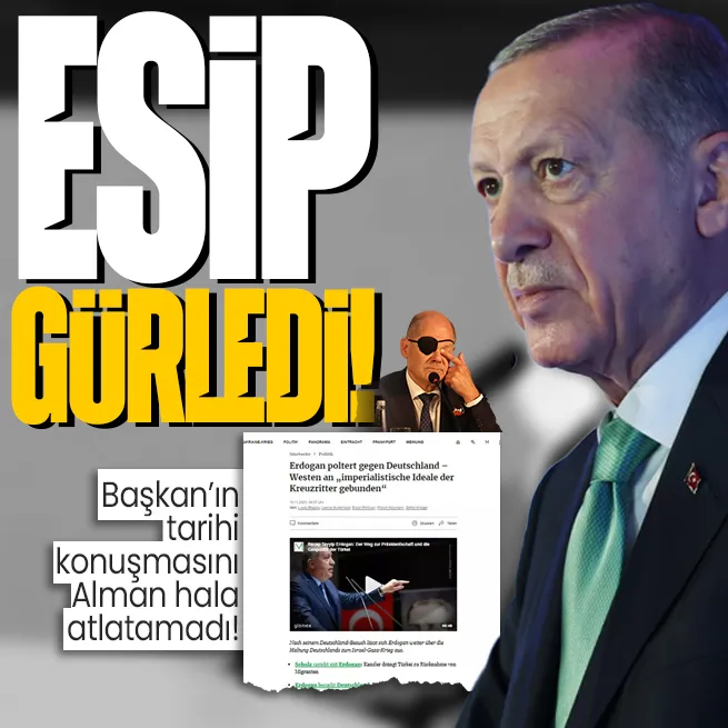 Başkan Erdoğanın Berlinde Olaf Scholz ve diğerlerine verdiği tarihi ayar Alman basınında: Esip gürledi