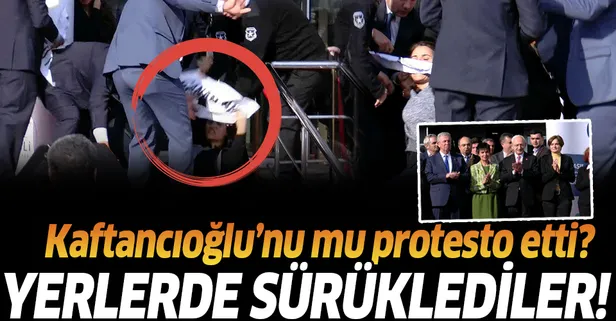 Kılıçdaroğlu'nun katıldığı törende olay! Pankart açmak isteyen kadına sert müdahale