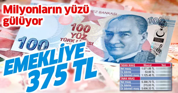 Emekliye 375 TL
