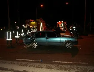 Kaza yapan aracın LPG tankı patladı: 3 yaralı