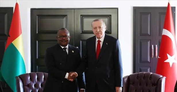 Başkan Erdoğan’dan bayram diplomasisi: Gine Bissau Cumhurbaşkanı Umaro Sissoco Embalo ile görüştü