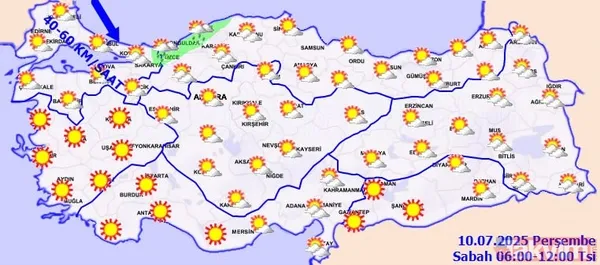Meteoroloji 10 Temmuz Hava Durumu Raporu Meteoroloji Genel Müdürlüğü, Ülkemiz Genelinde Önümüzdeki Günlerde Hava Durumuna İlişkin Son Tahminlerini Yayımladı...