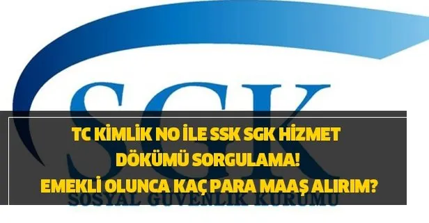tc kimlik no ile ssk sgk hizmet