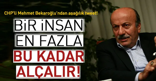 CHP'li Mehmet Bekaroğlu'ndan aşağılık tweet!