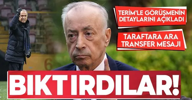 SON DAKİKA: Galatasaray Başkanı Mustafa Cengiz’den flaş açıklamalar: Bıktırdılar!