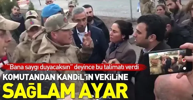 Jandarma Komutanı’ndan HDP’li vekile sağlam ayar:  Sen benim vekilim değilsin