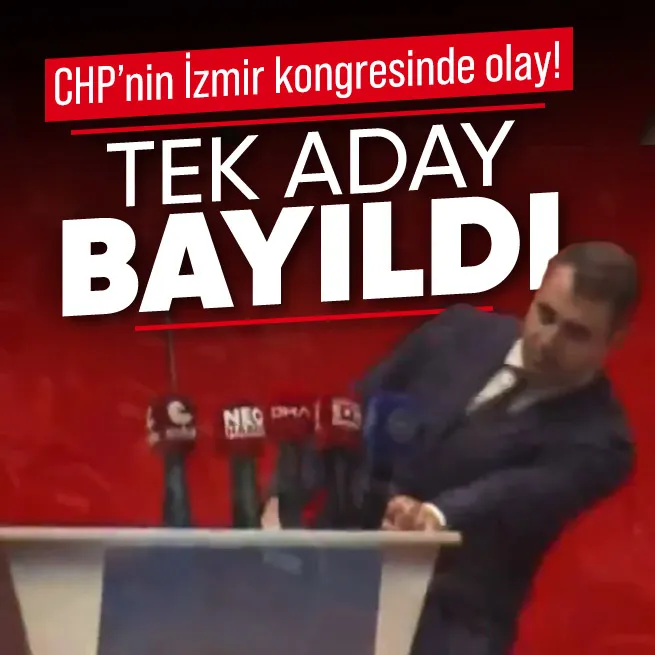 CHP İzmir İl Kongresinde tek aday Çağatay Güç kürsüde bayıldı!