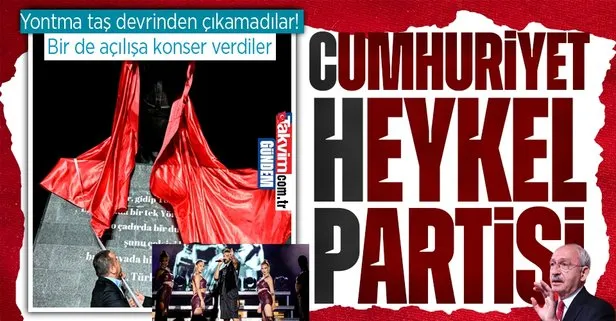 CHP heykel belediyeciliğine tam gaz devam ediyor! Antalya Finike’de Atatürk heykeline konserli açılış