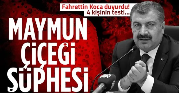 Sağlık Bakanı Fahrettin Koca duyurdu! 4 kişide maymun çiçeği şüphesi