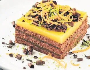 Portakallı ve bisküvili pasta