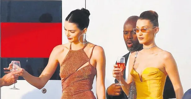 Bella Hadid ve Kendall Jenner'den Monako'da önce deniz sonra parti keyfi