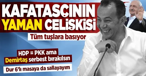 Kafatasçı CHP’li Tanju Özcan’ın yaman çelişkisi! HDP - PKK bağlantılı dedi, Demirtaş’a özgürlük istedi