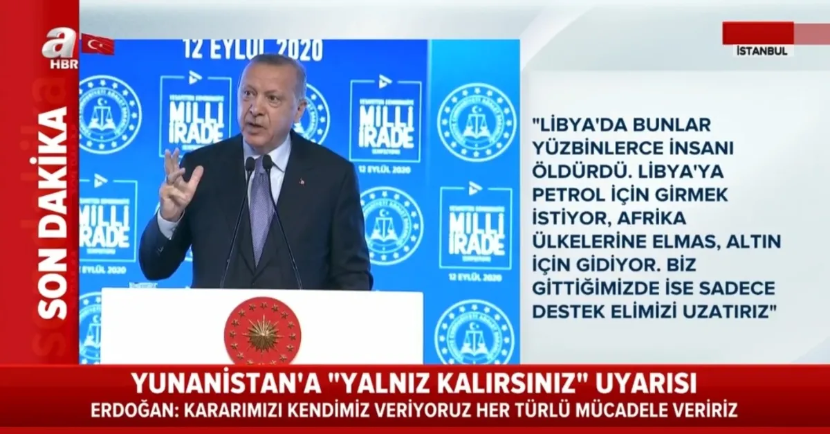 Başkan Erdoğan Yunanistan'ı uyardı: Yanlış iş yapıyorsunuz!