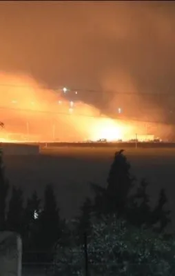Afrin'de teröristlere gece bombardımanı