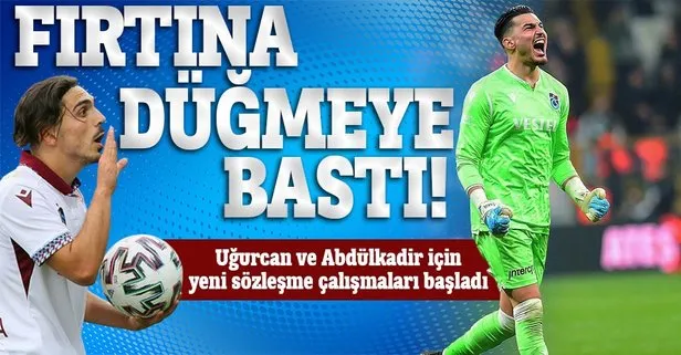 Trabzonspor Avrupa’ya gitmek isteyen Uğurcan ve Abdülkadir’e yeni sözleşme için düğmeye bastı