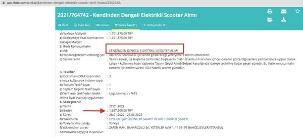 chpli-ekrem-imamoglunun-yonettigi-ibb-15-elektrikli-scootera-1-milyon-700-bin-lira-bisiklet-bakimina-95-milyon-1645439791797.jpg CHP'li Ekrem İmamoğlu'nun yönettiği İBB 15 elektrikli scooter'a 1 milyon 700 bin lira bisiklet bakımına 9.5 milyon lira ödedi-2