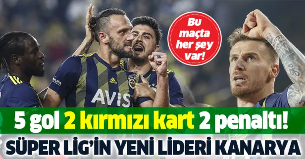 Süper Lig'in yeni lideri Kanarya! Fenerbahçe 3-2 Kasımpaşa (MAÇ SONUCU)