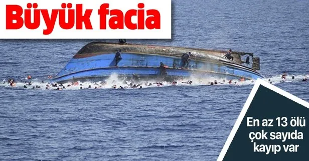 Akdeniz’de göçmenleri taşıyan tekne battı: 13 ölü