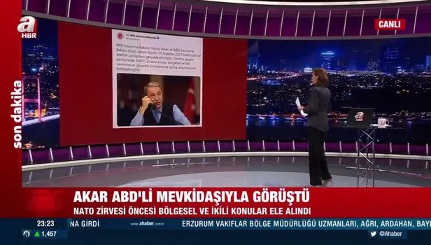 SON DAKİKA: Milli Savunma Bakanı Hulusi Akar, ABD’li mevkidaşıyla görüştü