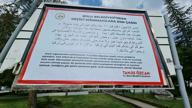 CHP'nin ırkçılıkla tanınan Bolu Belediye Başkanı Tanju Özcan'dan yeni skandal! Arapça afiş ile seslendi-2