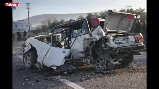 Milas’ta kaza! Tofaş teneke kutu gibi ezildi
