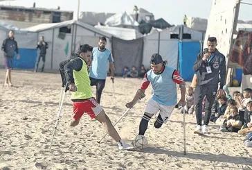 İsrail saldırılarda uzuvlarını kaybeden sporcular antremanlarına devam ediyor