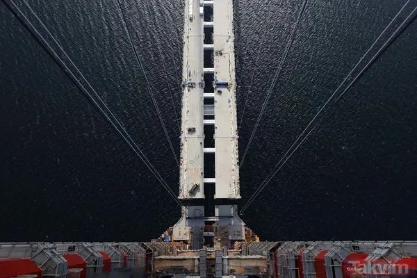 1915 Çanakkale Köprüsü 318 metre yükseklikten görüntülendi - 24