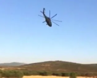 Helikopterle Mehmetçiği böyle selamladı