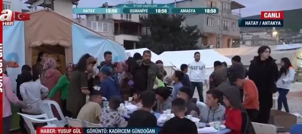 Depremzedeler için MinikaGO çadırlarında iftar
