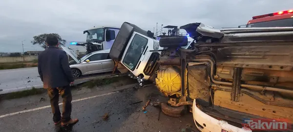 Kocaeli'de zincirleme kaza! Ortalık savaş alanına döndü - 1