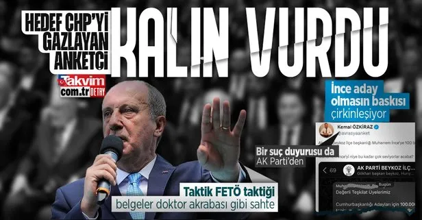 Muharrem İnce CHP yandaşı anketçi Kemal Özkiraz’a sert daldı: FETÖ yöntemleriyle sahte belge...