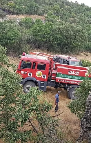 Son dakika: Diyarbakır Lice'deki örtü yangını söndürüldü