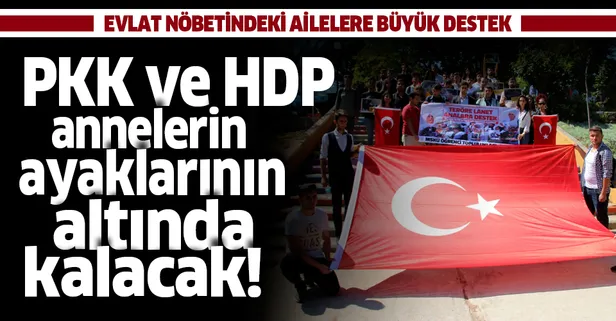 Üniversitelerden evlat nöbetindeki annelere destek