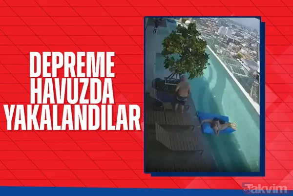 Myanmar depremine havuzda yakalandı! Bangkok’da dev dalgalar oluştu: Neredeyse gökdelenden düşüyordu - 1