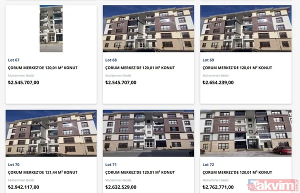 Uşak Merkez - 84,78 M² Konut: ₺1.532.781,00 Uşak Merkez - 84,78 M² Konut: ₺2.168.909,00 Karaman Merkez - 93,03 M² Konut: ₺3.617.250,00