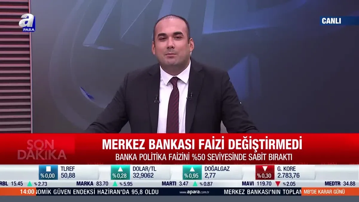 MB faizi yüzde 50'de sabit tuttu