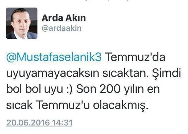 15 Temmuz öncesi bu tweeti atmıştı! FETÖ'nün gazetecisi Arda Akın'a şok-1