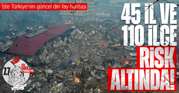 İşte Türkiye'nin güncel fay haritası! MTA listeyi güncelledi: 45 il ve 110 ilçe risk altında... | Deprem riski en yüksek ve en düşük şehirler