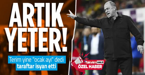 Fatih Terim "ocak ayı" dedi Galatasaray taraftarı isyan etti! Artık yeter...