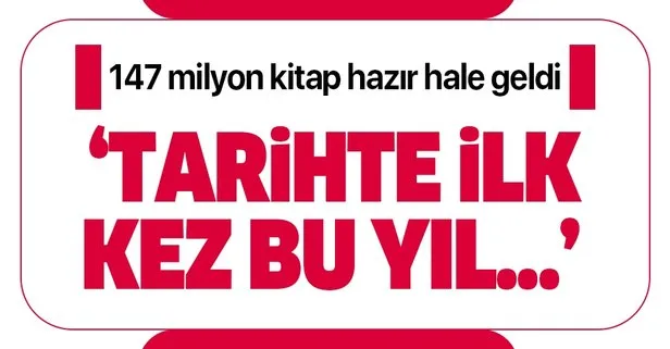 Ders kitapları Milli Eğitim Müdürlüklerine gönderildi! Tarihte ilk kez...