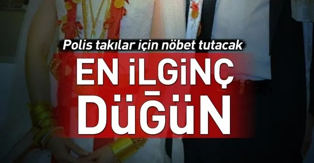 En ilginç düğünü! Polis takılar için nöbet tutacak