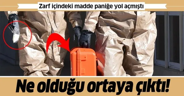 Zarf içindeki madde paniğe yol açmıştı! Ne olduğu ortaya çıktı