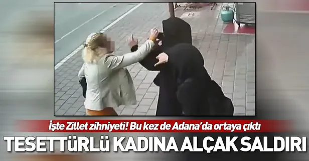 Adana'da tesettürlü kadına alçak saldırı