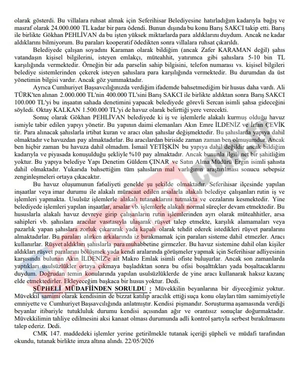 CHP'li Seferihisar Belediyesi’nde rüşvet havuzu patladı! Makamda pazarlık, çantayla teslimat-7